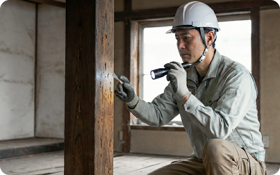 建物の早期発見の様子